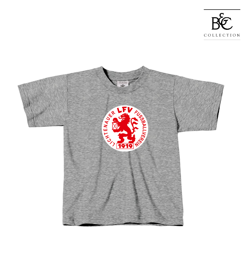 B&C Kinder T-Shirt Sports Grey "Anton Frontprint"
