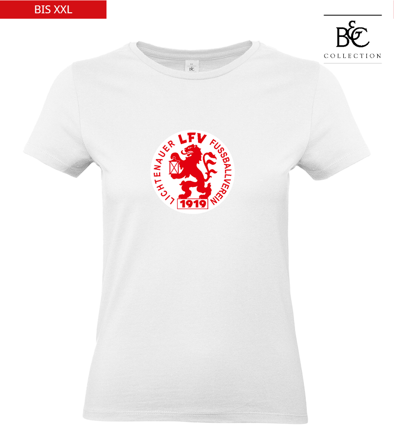B&C Damen T-Shirt White "Anton Frontprint"