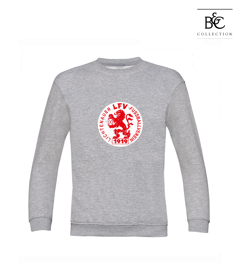 B&C Kinder Sweatshirt Heather Grey "Uwe Frontprint"