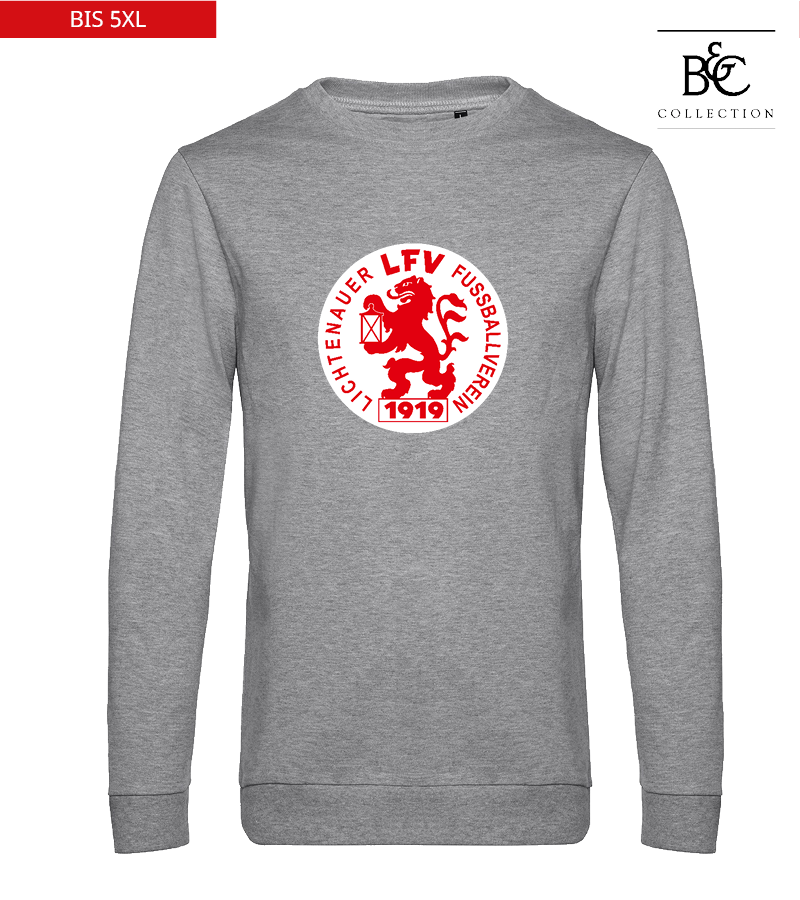 B&C Herren Sweatshirt Heather Grey "Anton Frontprint"