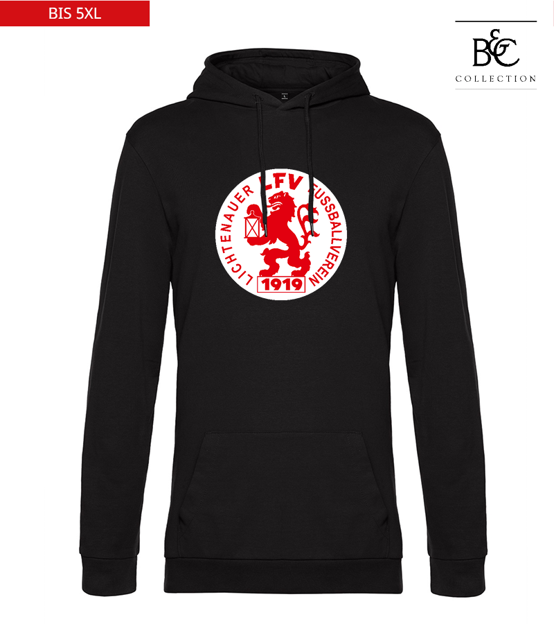 B&C Herren Hoodie Black Pure "Anton Frontprint"