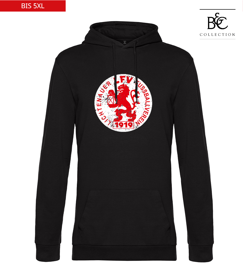 B&C Herren Hoodie Black Pure "Uwe Frontprint"