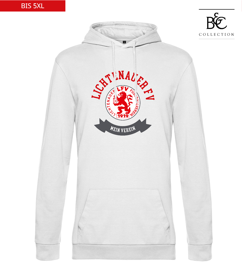 B&C Herren Hoodie White "Bono"