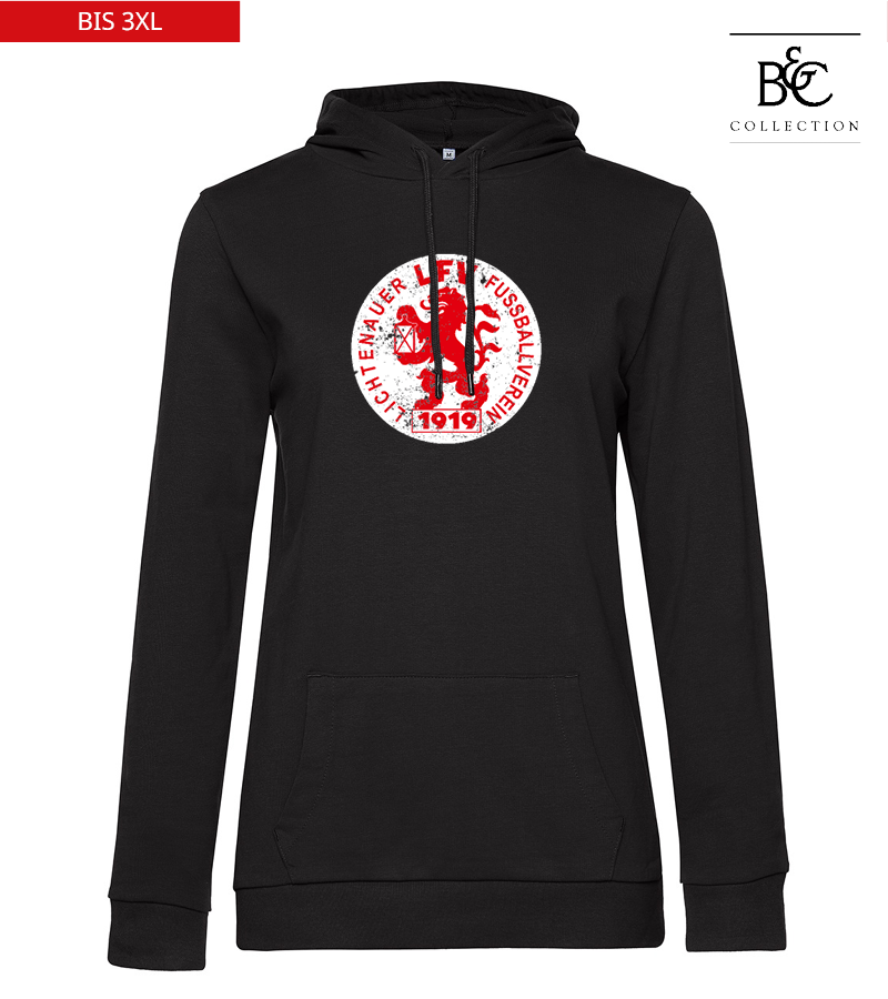 B&C Damen Hoodie Black Pure "Uwe Frontprint"