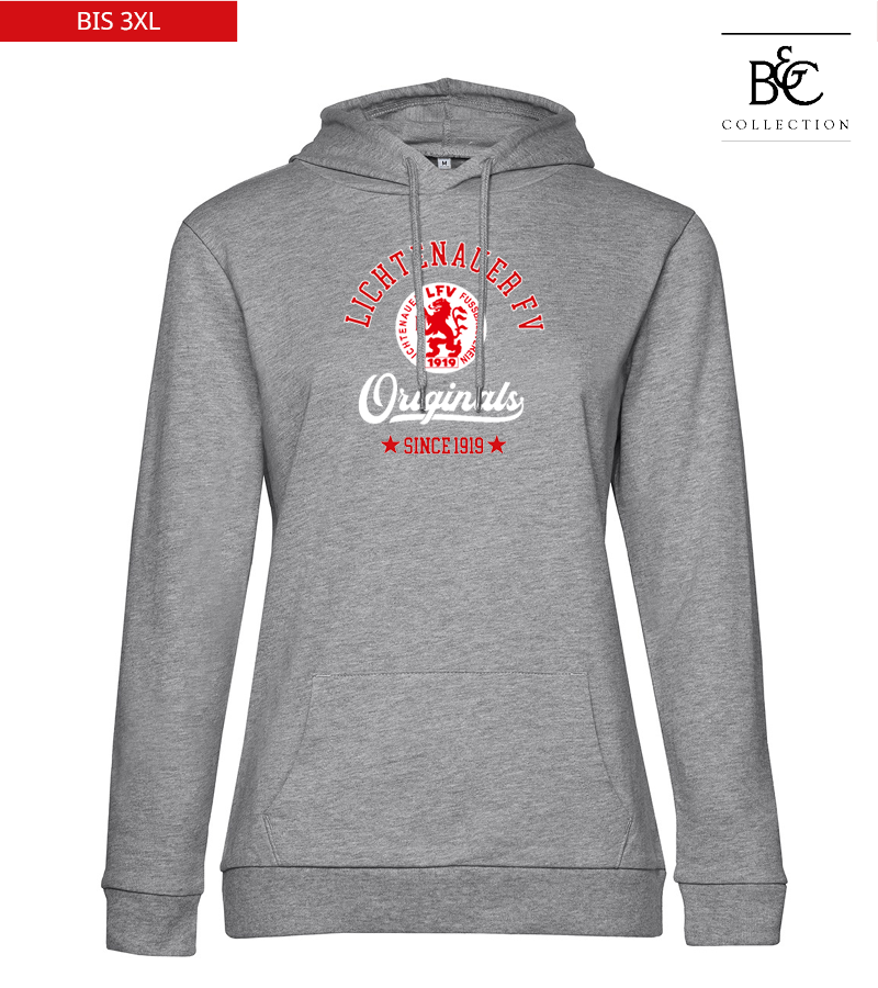 B&C Damen Hoodie Heather Grey "Jacob"