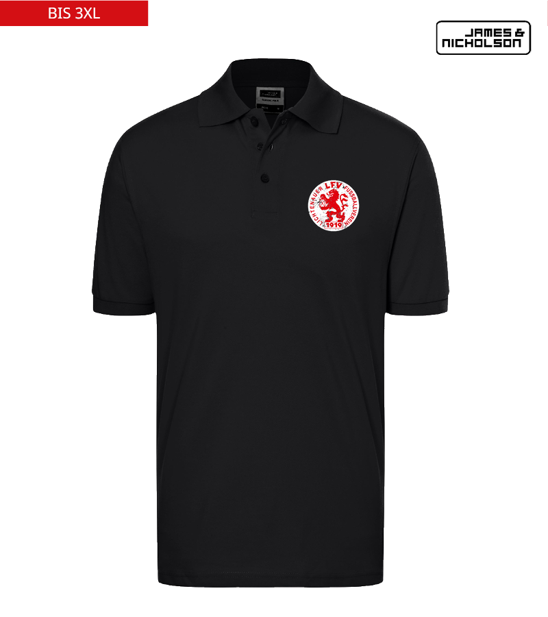 J+N Herren Polo-Shirt Black "Uwe"