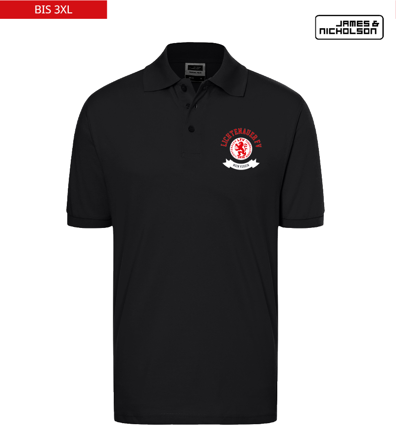 J+N Herren Polo-Shirt Black "Bono"
