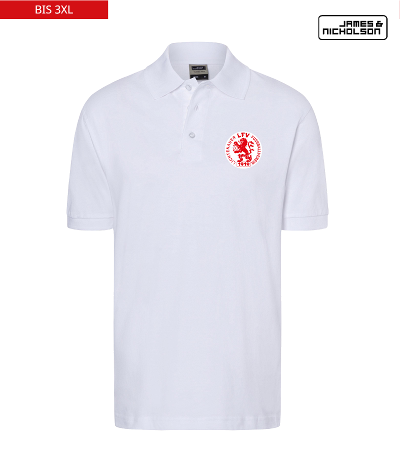 J+N Herren Polo-Shirt White "Uwe"