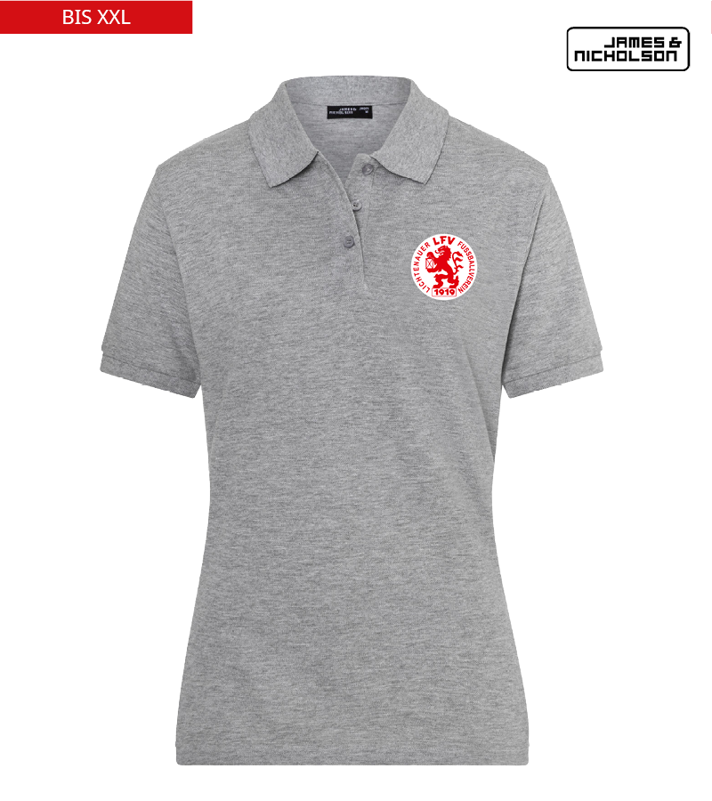 J+N Damen Polo-Shirt Heather Grey "Anton"