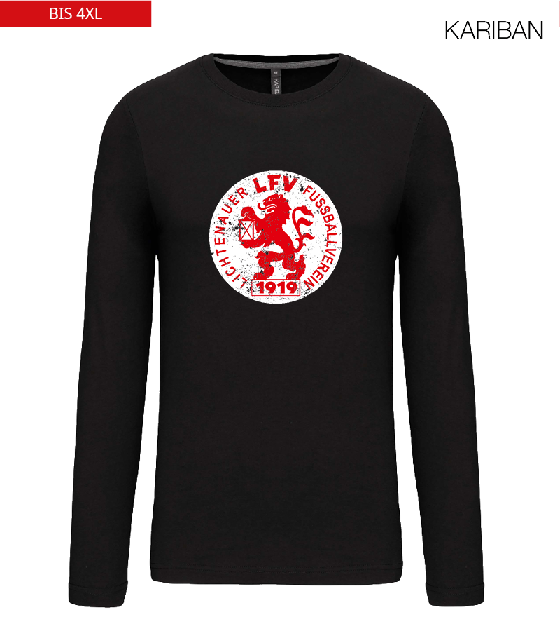 Kariban Herren Langarmshirt Black "Uwe Frontprint"