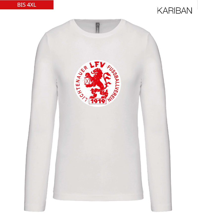 Kariban Herren Langarmshirt White "Uwe Frontprint"