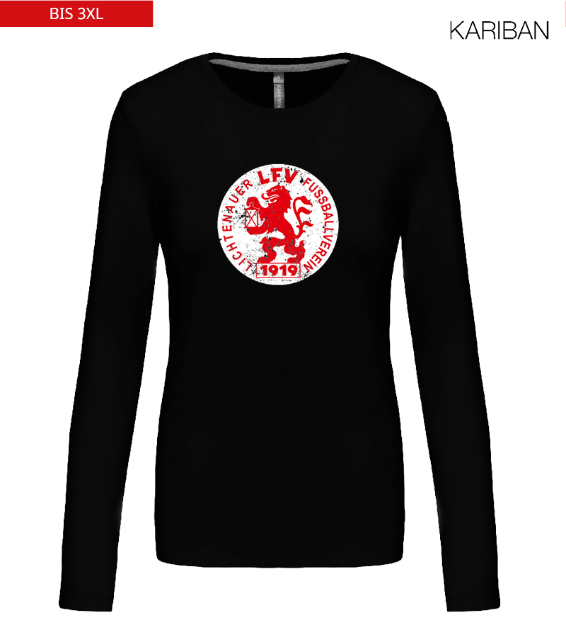 Kariban Damen Langarmshirt Black "Uwe Frontprint"