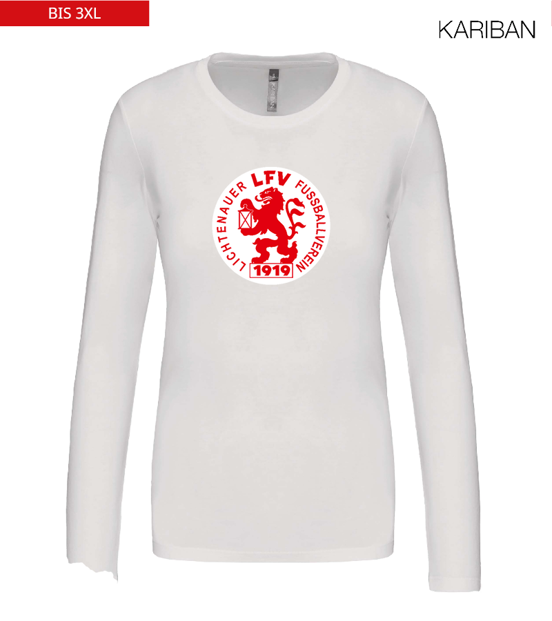 Kariban Damen Langarmshirt White "Anton Frontprint"