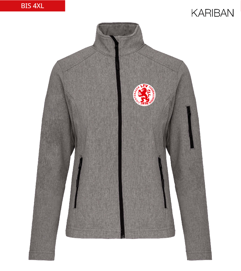 Kariban Damen Softshelljacke Marl Grey "Anton"