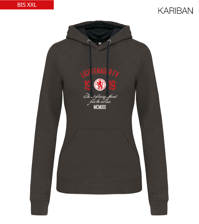 Kariban Damen Hoodie Dark Grey Black "Isack"