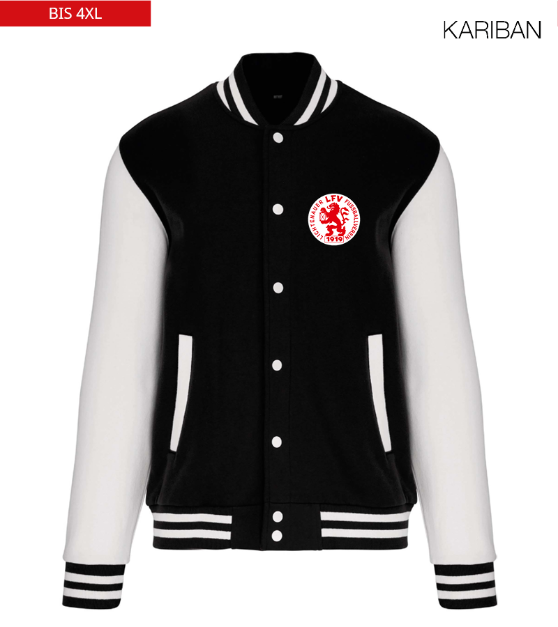 Kariban Unisex Collegejacke Black White "Anton"