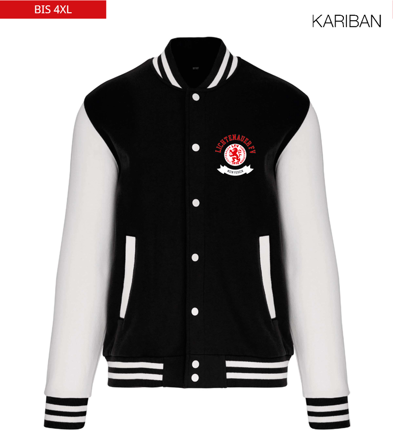 Kariban Unisex Collegejacke Black White "Bono"
