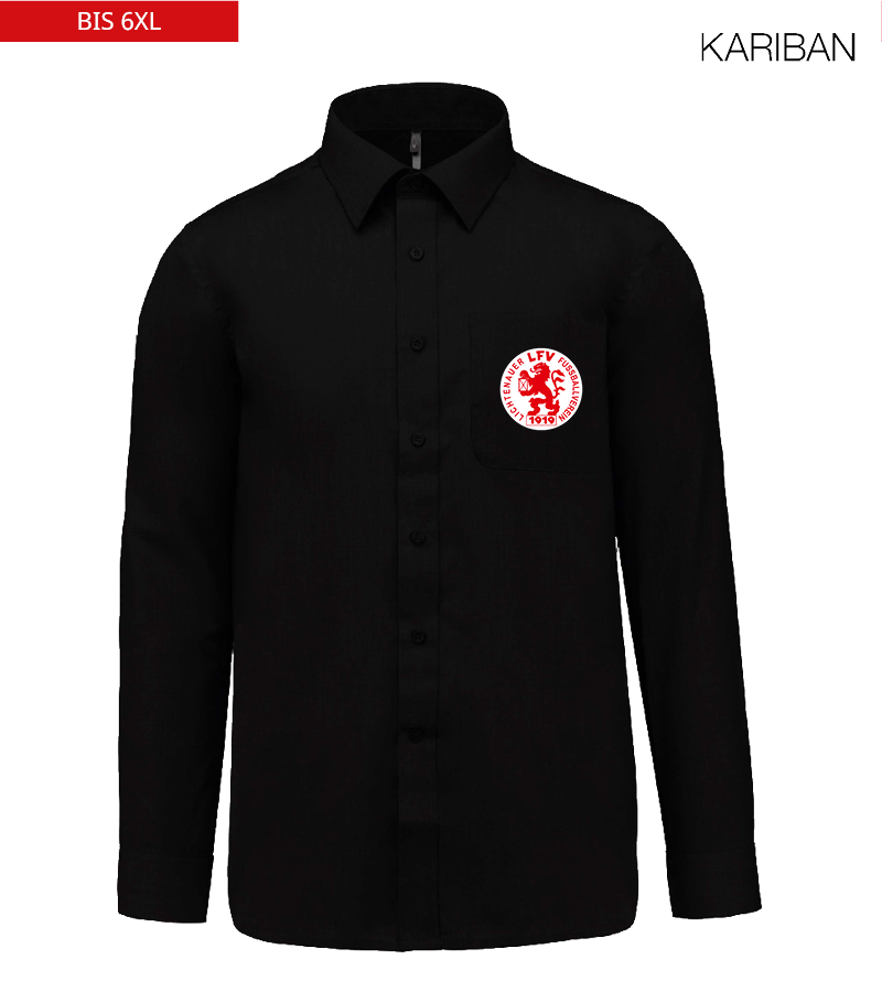 Kariban Herren Langarmhemd Black "Anton"