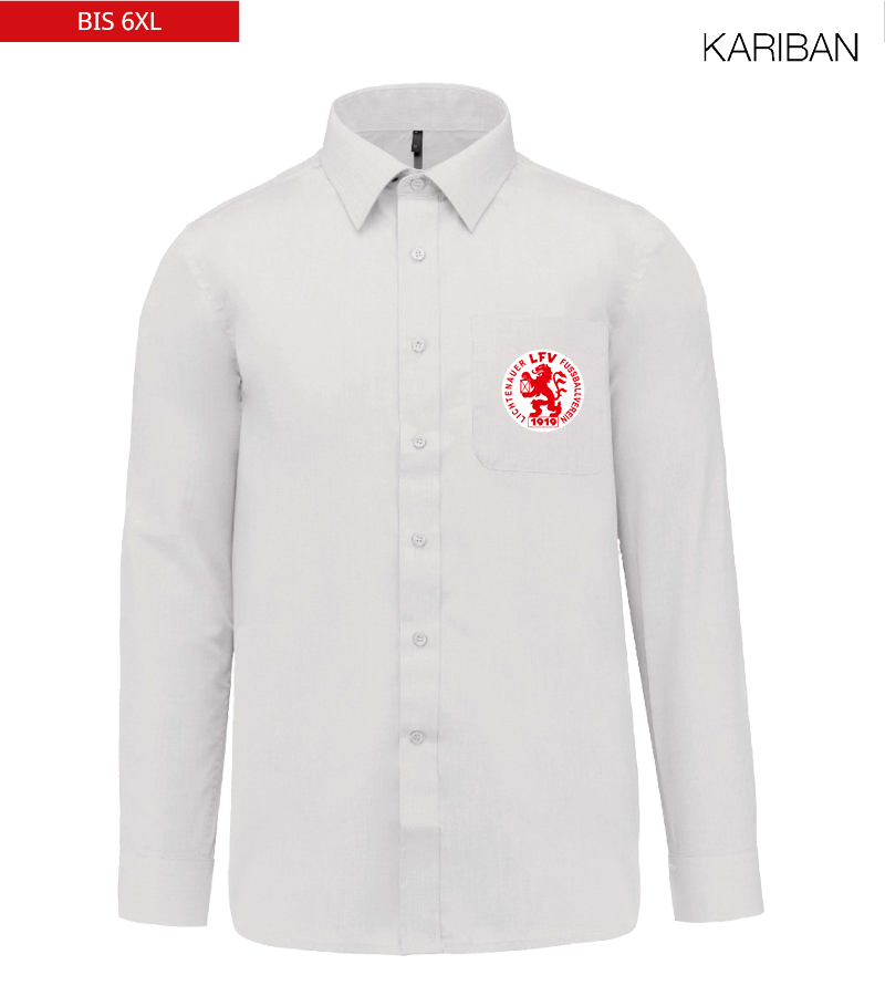 Kariban Herren Langarmhemd White "Anton"