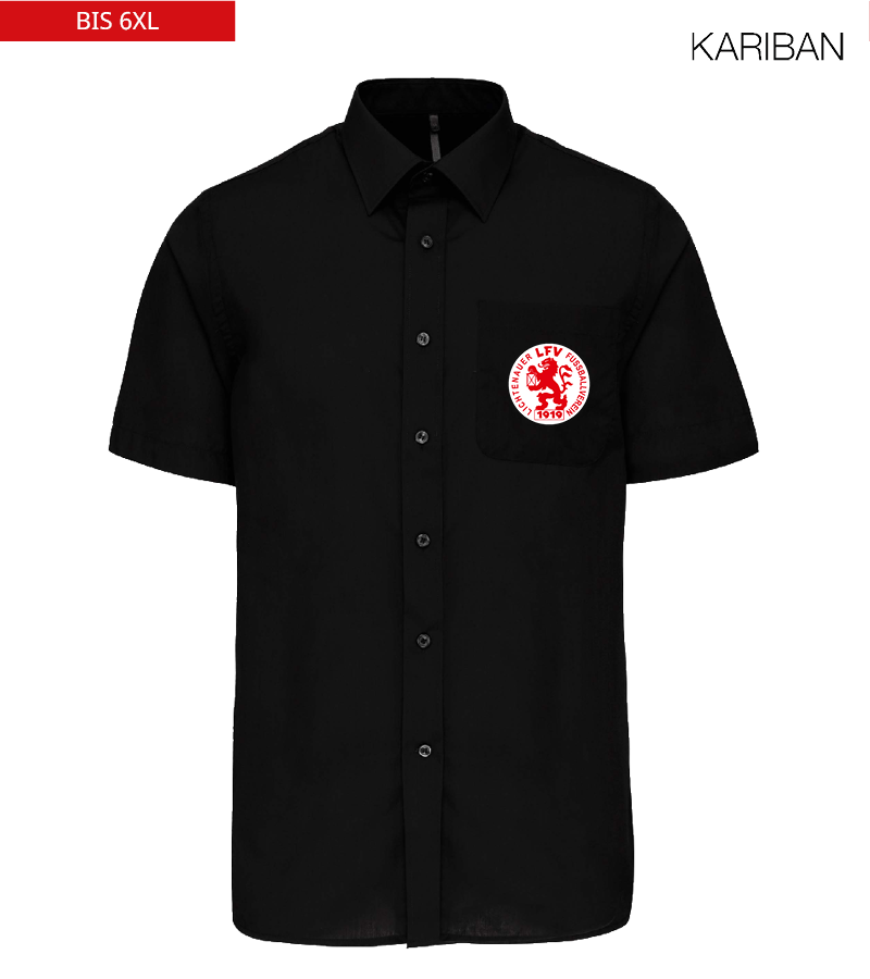 Kariban Herren Kurzarmhemd Black "Anton"