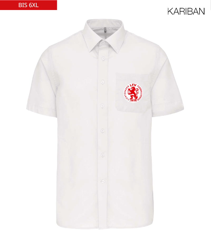 Kariban Herren Kurzarmhemd White "Anton"