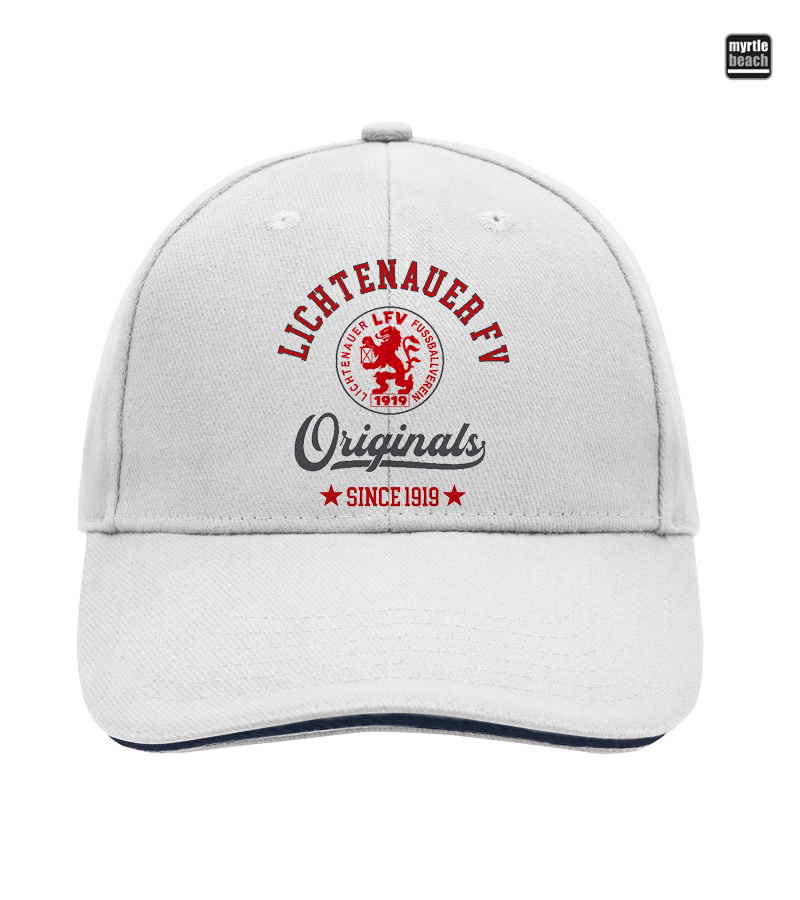 Myrtle Beach Unisex 6 Panel Sandwich Cap White "Jacob"