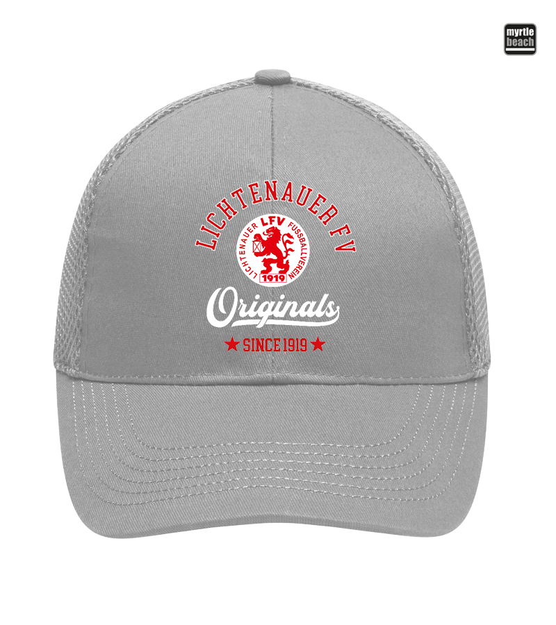 Myrtle Beach Unisex 6 Panel Air Mesh Cap Light Grey "Jacob"