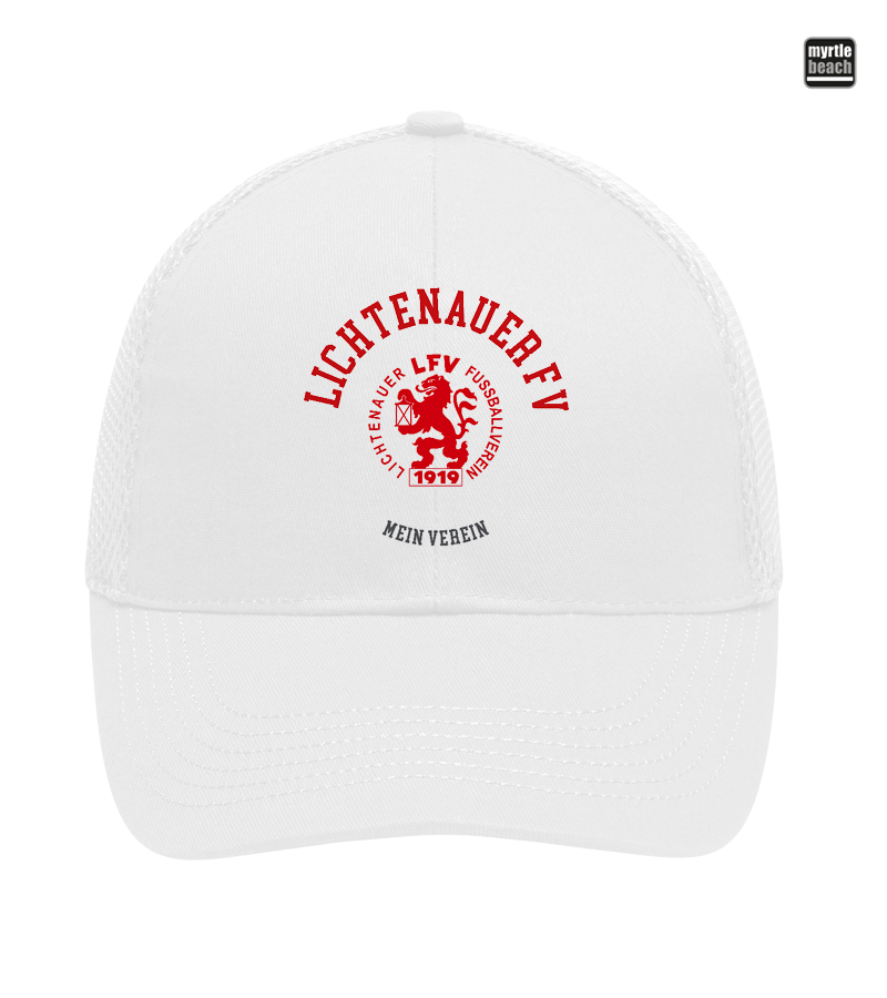 Myrtle Beach Unisex 6 Panel Air Mesh Cap White "Bono"