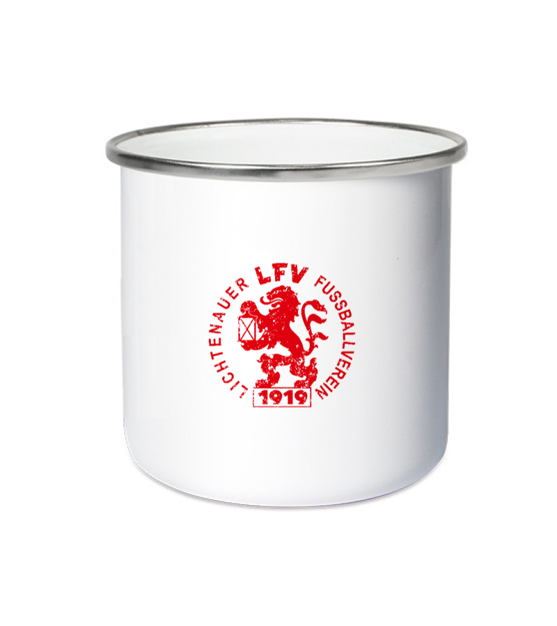 Emailletasse White Silver "Uwe" A